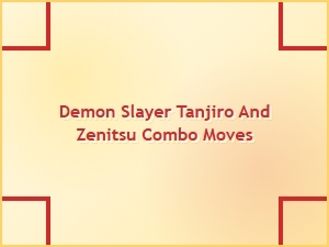 Tanjiro and Zenitsu Lightning Combo Moves